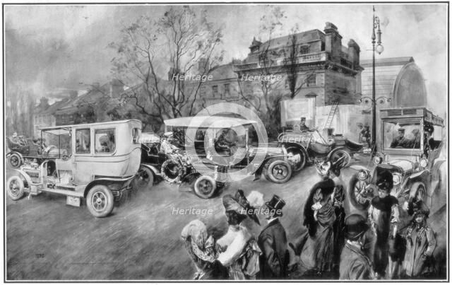 The Motor Show at Olympia, London, 1905. Artist: Unknown