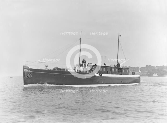 The motor yacht 'Marie' under way, 1921. Creator: Kirk & Sons of Cowes.