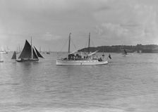 The motor yacht Silver Cloud under way, 1920. Creator: Kirk & Sons of Cowes