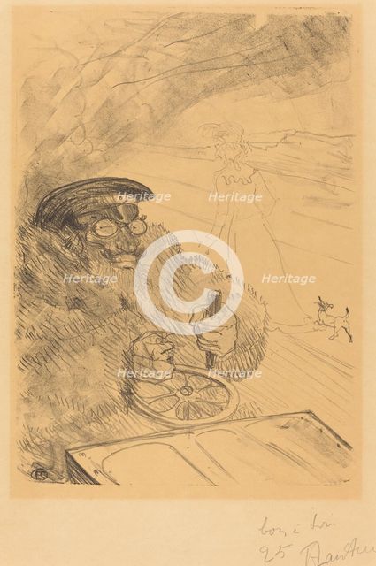 The Motorist (L'automobiliste), 1896. Creator: Henri de Toulouse-Lautrec.