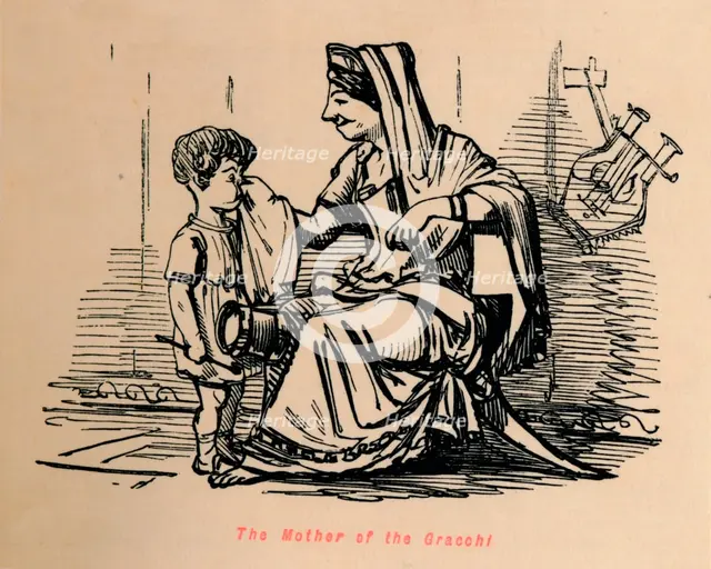 'The Mother of the Gracchi', 1852. Artist: John Leech.