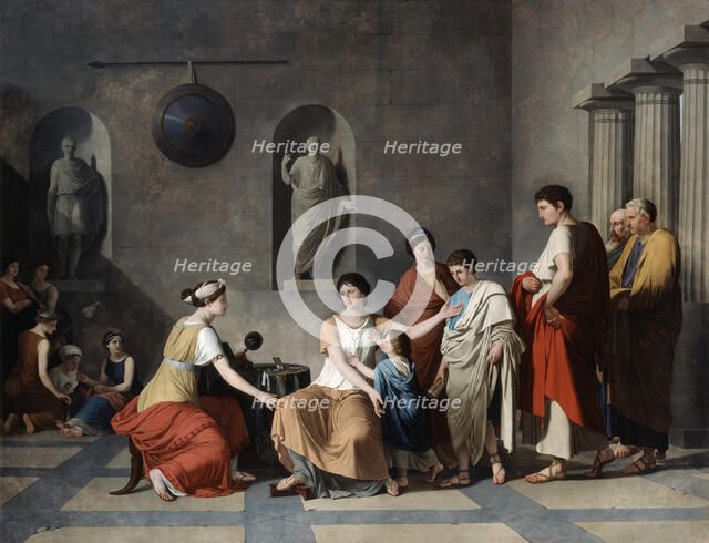 'The Mother of the Gracchi', c1780. Artist: Joseph Benoit Suvee