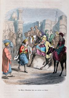 The Mother of Ibrahim Pasha enters Cairo (1847). Artist: Jean Adolphe Beauce