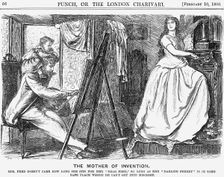 The Mother of Invention 1866. Creator: George du Maurier