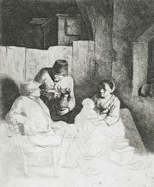 The Mother Seated in an Inn, 17th century. Creator: Cornelis Bega