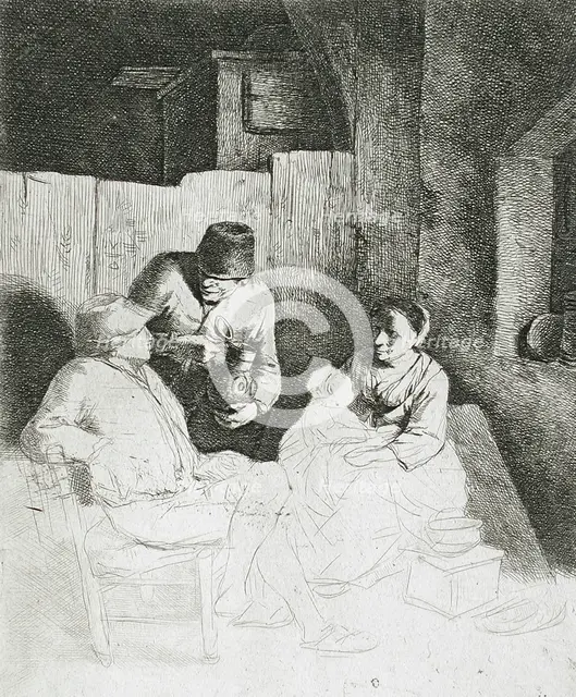 The Mother Seated in an Inn, 17th century. Creator: Cornelis Bega.