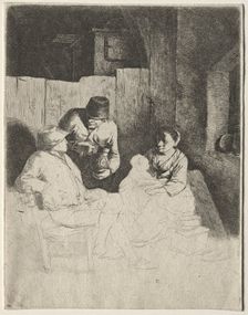 The Mother Seated in an Inn, mid 1600s. Creator: Cornelis Pietersz Bega (Dutch, 1631/32-1664)