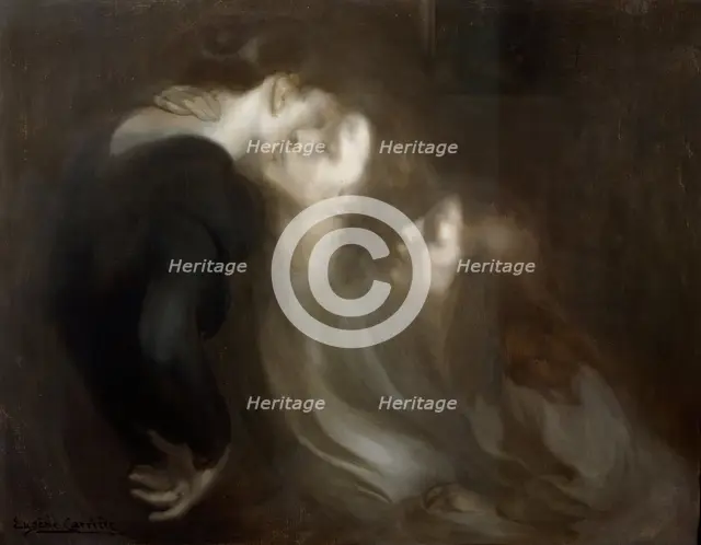 'The Motherly Kiss', late 1890s.  Artist: Eugene Carriere