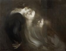 The Motherly Kiss late 1890s. Artist: Eugene Carriere