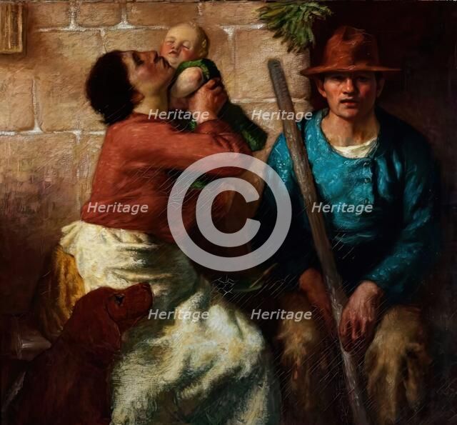 The Mother's Kiss, 1900-1921. Creator: William Strang.