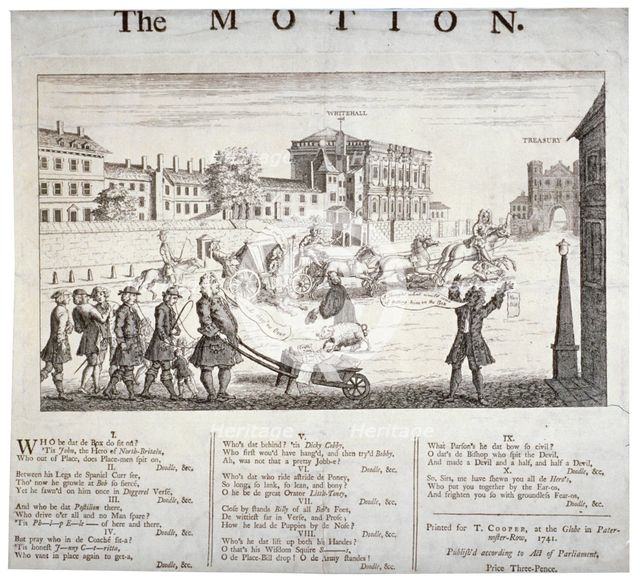 'The Motion', 1741.              Artist: Anon