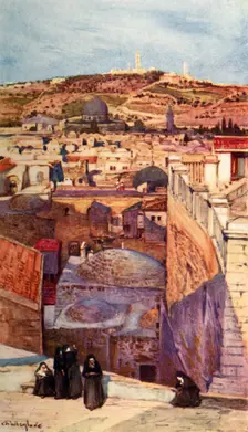 The Mount of Olives from a House-Top on Mount Zion 1902. Creator: John Fulleylove