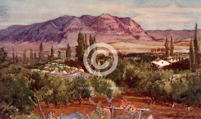 'The Mount of Temptation from Jericho', 1902. Creator: John Fulleylove.