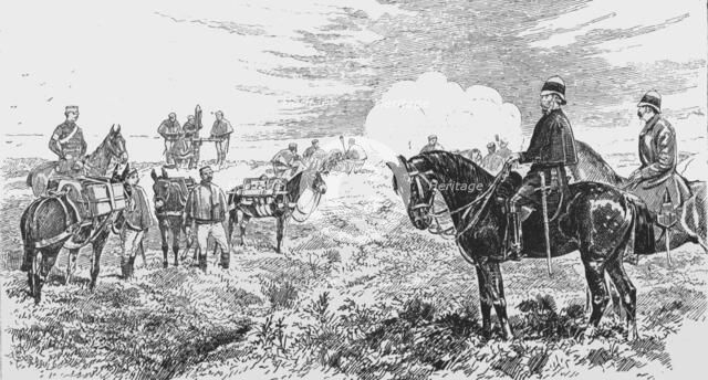 ''The Mountain Mule Battery, lately formed at Aldershot', 1888. Creator: Unknown.