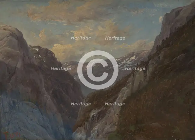 The Mountain Jordalsnuten in Sogn, 1839. Creator: Thomas Fearnley.