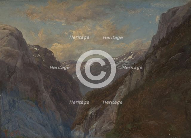 The Mountain Jordalsnuten in Sogn, 1839. Creator: Thomas Fearnley.