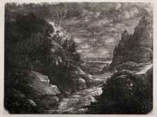 The Mountain Stream, 1871. Creator: Rodolphe Bresdin (French, 1822-1885)