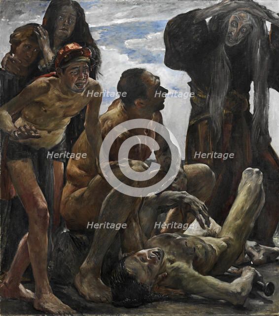 The mourning. Artist: Corinth, Lovis (1858-1925)