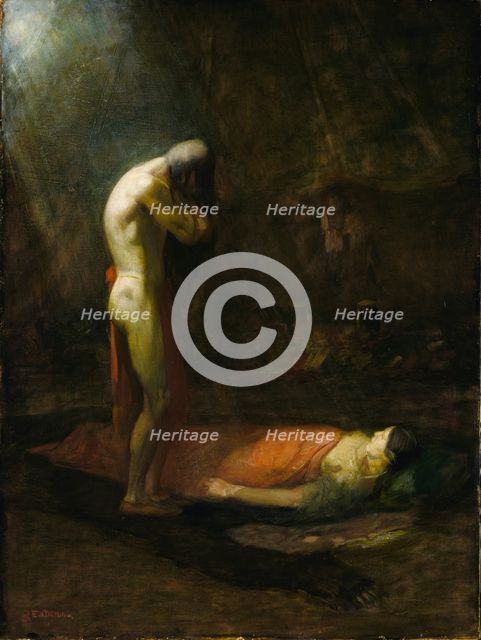 The Mourning Brave, ca. 1892. Creator: Edwin Willard Deming.