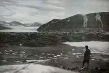 The Mouth of Dry Valley, Showing The Commonwealth Glacier 1912, (1913). Artist: Frank Debenham