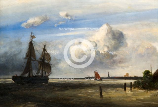The mouth of the Scheldt river, 1854. Creator: Jongkind, Johan Barthold (1819-1891).