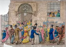The moving panorama, or Spring Garden rout... 1823. Artist: Anon
