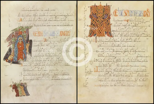 The Mozarabic Antiphonary from the Cathedral of León (the León Antiphonary)..., 10th-11th century. Creator: Anonymous.
