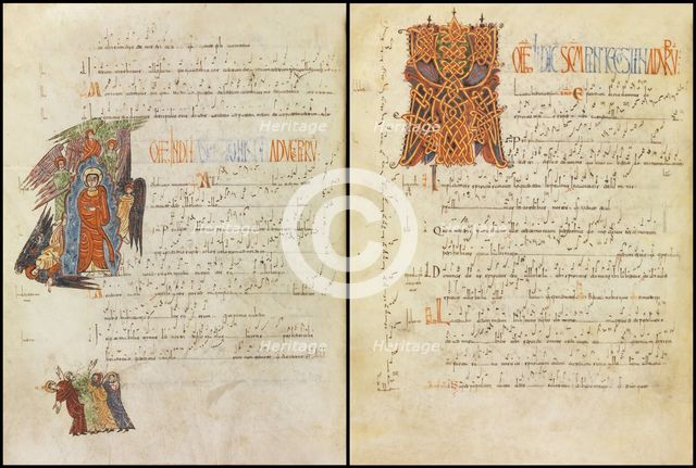 The Mozarabic Antiphonary from the Cathedral of León (the León Antiphonary)..., 10th-11th century. Creator: Anonymous.