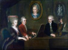 The Mozart Family 1780-1781. Artist: Johann Nepomuk Della Croce
