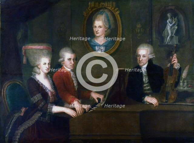 'The Mozart Family', 1780-1781. Artist: Johann Nepomuk Della Croce