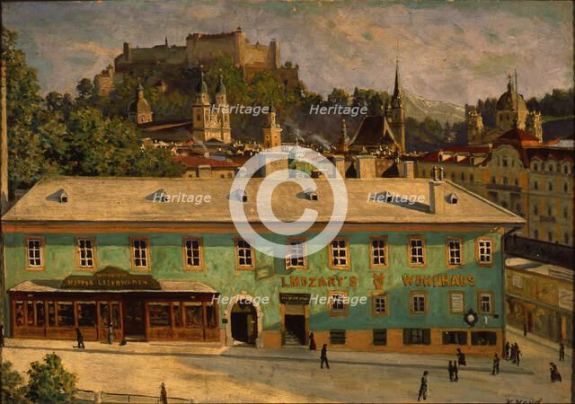 The Mozart House in Salzburg, 1920. Creator: Hayd, Karl (1882-1945).