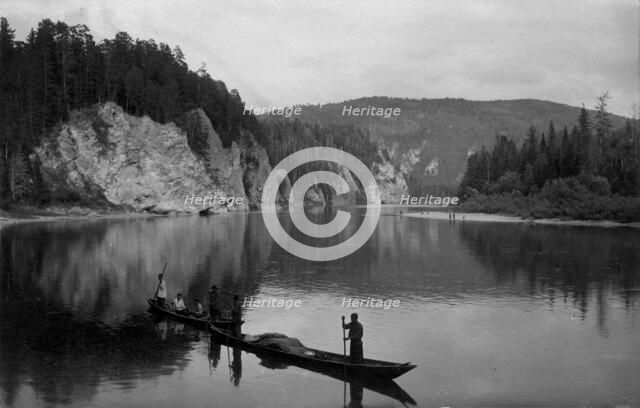 The Mrassu River, Above the Rapids Near the Saga Ulus, 1913. Creator: GI Ivanov.