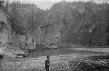 The Mrassu River Near a Rapid, Near the Chileiskie Rocks, Between Srednii Chilei..., 1913. Creator: GI Ivanov