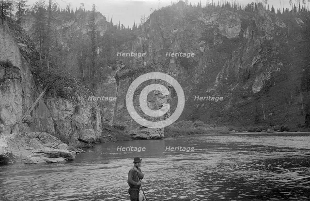 The Mrassu River Near a Rapid, Near the Chileiskie Rocks, Between Srednii Chilei..., 1913. Creator: GI Ivanov.