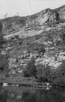The Mrassu River Shore Between Srednii Chilei and Ust'-Anzas Uluses, 1913. Creator: GI Ivanov