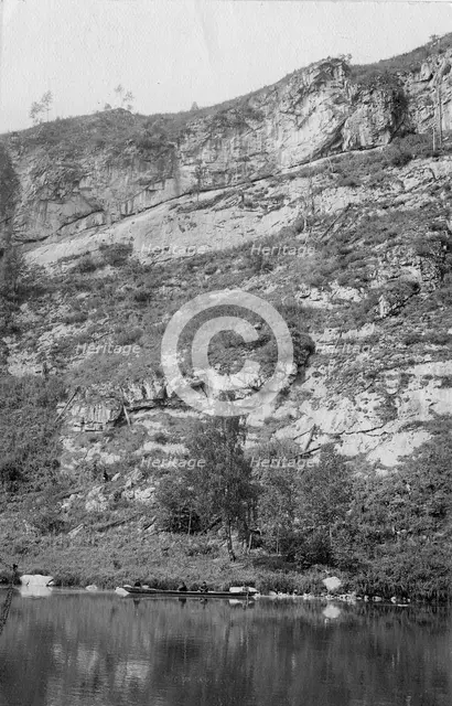 The Mrassu River Shore Between Srednii Chilei and Ust'-Anzas Uluses, 1913. Creator: GI Ivanov.