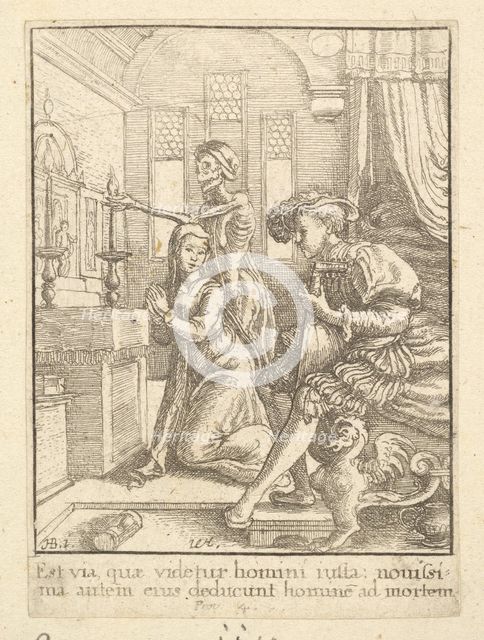 The Nun, from the Dance of Death, 1651. Creator: Wenceslaus Hollar.