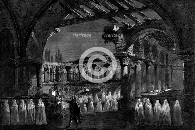 The Nun Scene in Act III. of "Robert le Diable" at Her Majesty's Theatre, 1862. Creator: Mason Jackson.