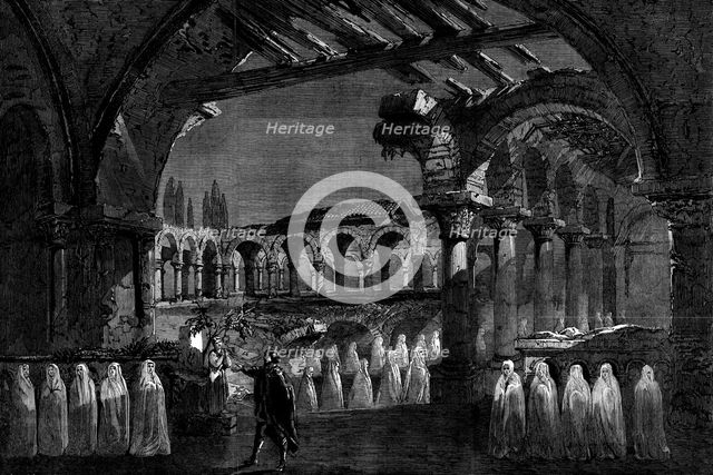 The Nun Scene in Act III. of "Robert le Diable" at Her Majesty's Theatre, 1862. Creator: Mason Jackson.