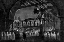 The Nun Scene in Act III. of "Robert le Diable" at Her Majesty's Theatre, 1862. Creator: Mason Jackson
