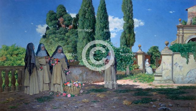 'The Nuns Garden', c1870-1938. Artist: Enrico Tarenghi