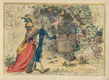 The Nuptial Bower with the Evil-One, peeping at the Charms of Eden, 1797. Creator: Gillray, James (1757-1815)