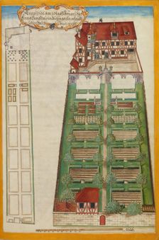The Nuremberg Residence and Garden of Magdalene Pairin, about 1626-1711. Creator: Georg Strauch