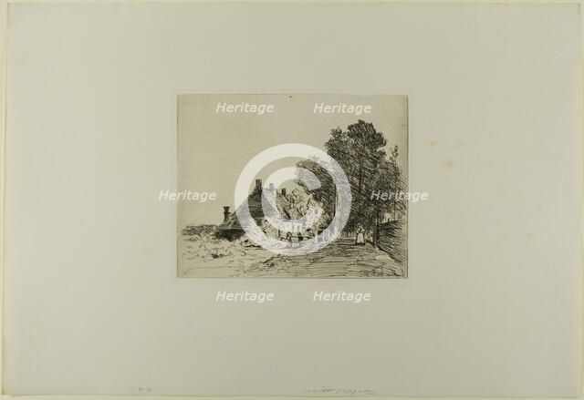 The Nurse, from Cahier de six eaux-fortes, vues de Hollande, 1862. Creator: Johan Barthold Jongkind.