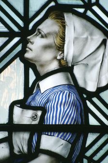 The Nurses Window (detail), Church of St Bartholomew the Less, London. Artist: Bill Forbes