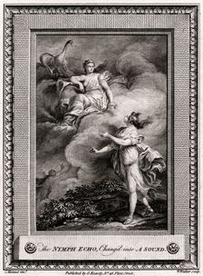 The Nymph Echo, Chang'd into A Sound 1774. Artist: W Walker