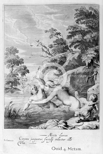 'The Nymph Salmacis and Hermaphroditus', 1655. Creator: Unknown.