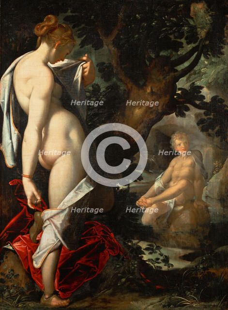 The Nymph Salmacis and Hermaphroditus, ca 1580-1582. Artist: Spranger, Bartholomeus (1546-1611)