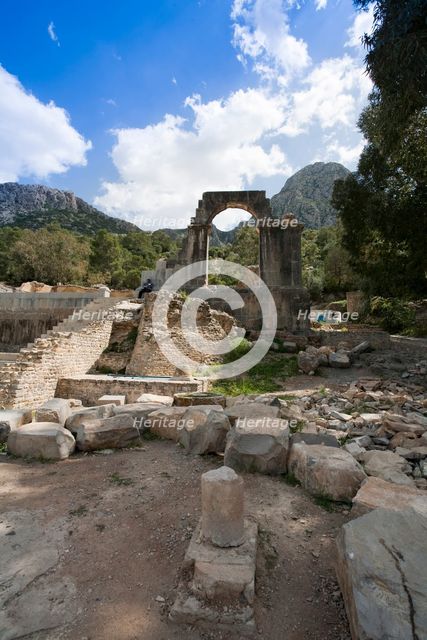 The nymphaeum at Zaghouan, Tunisia. Creator: Samuel Magal.