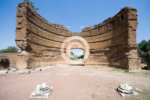 The nymphaeum at Hadrian's Villa, Tivoli, Italy. Creator: Samuel Magal.